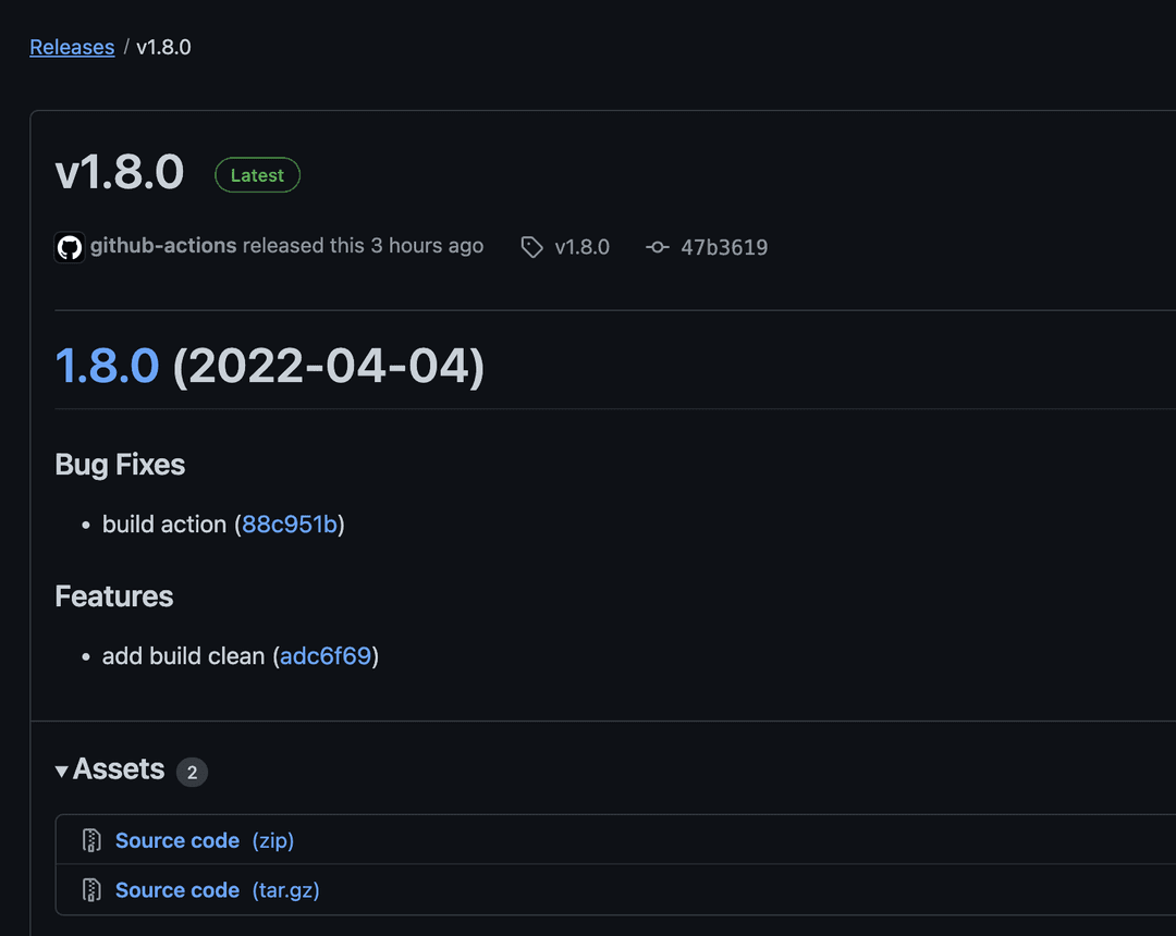 Release Version in GitHub